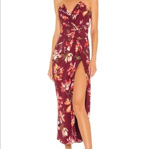 Come On Home Dress in Bordeaux/Nude